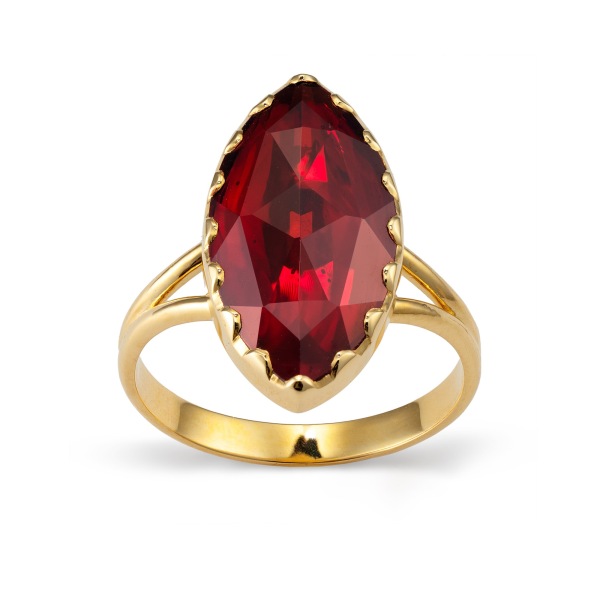 Bague Grenat Navette