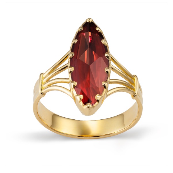 Bague Grenat Navette