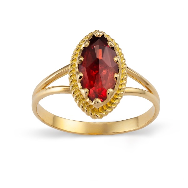 Bague Grenat Navette