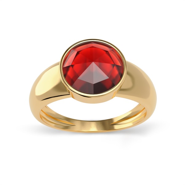 Bague Grenat Rond