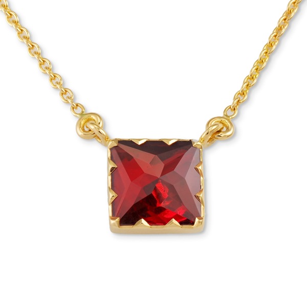 Collier Grenat Carré