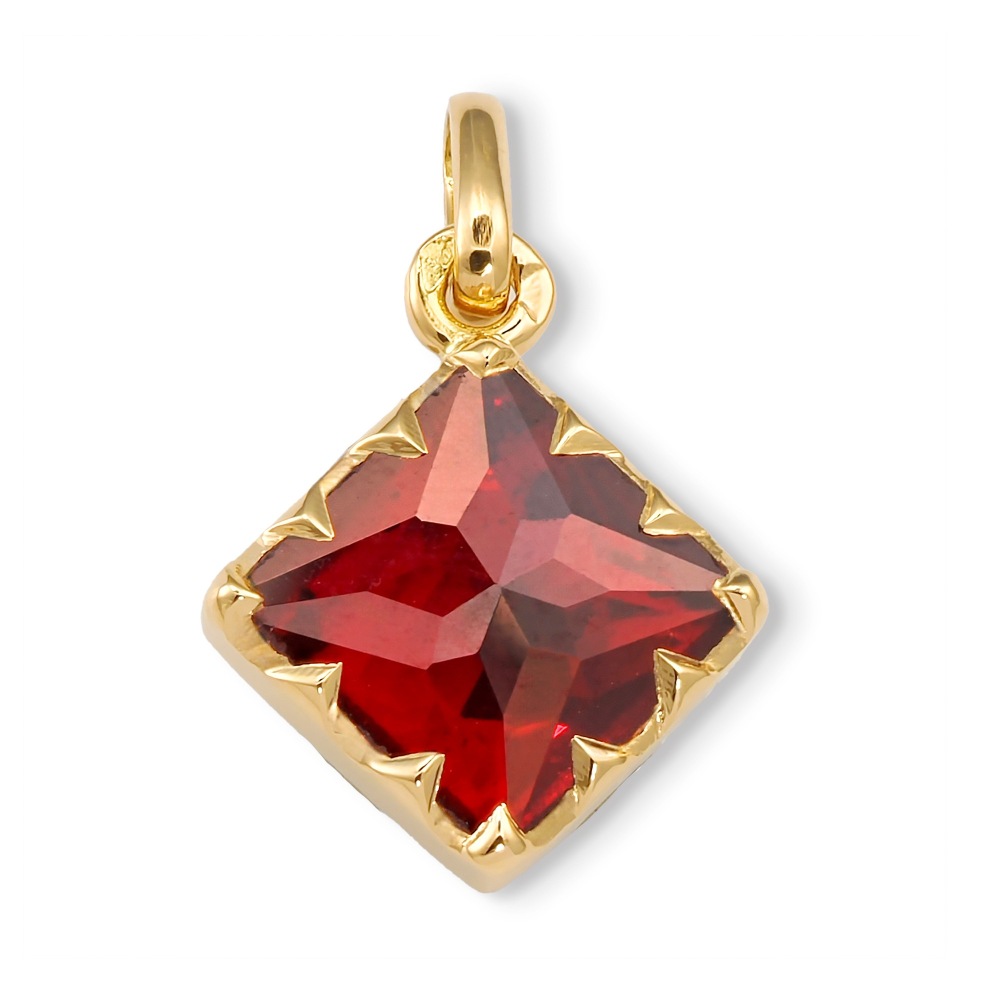 Pendentif Grenat Losange