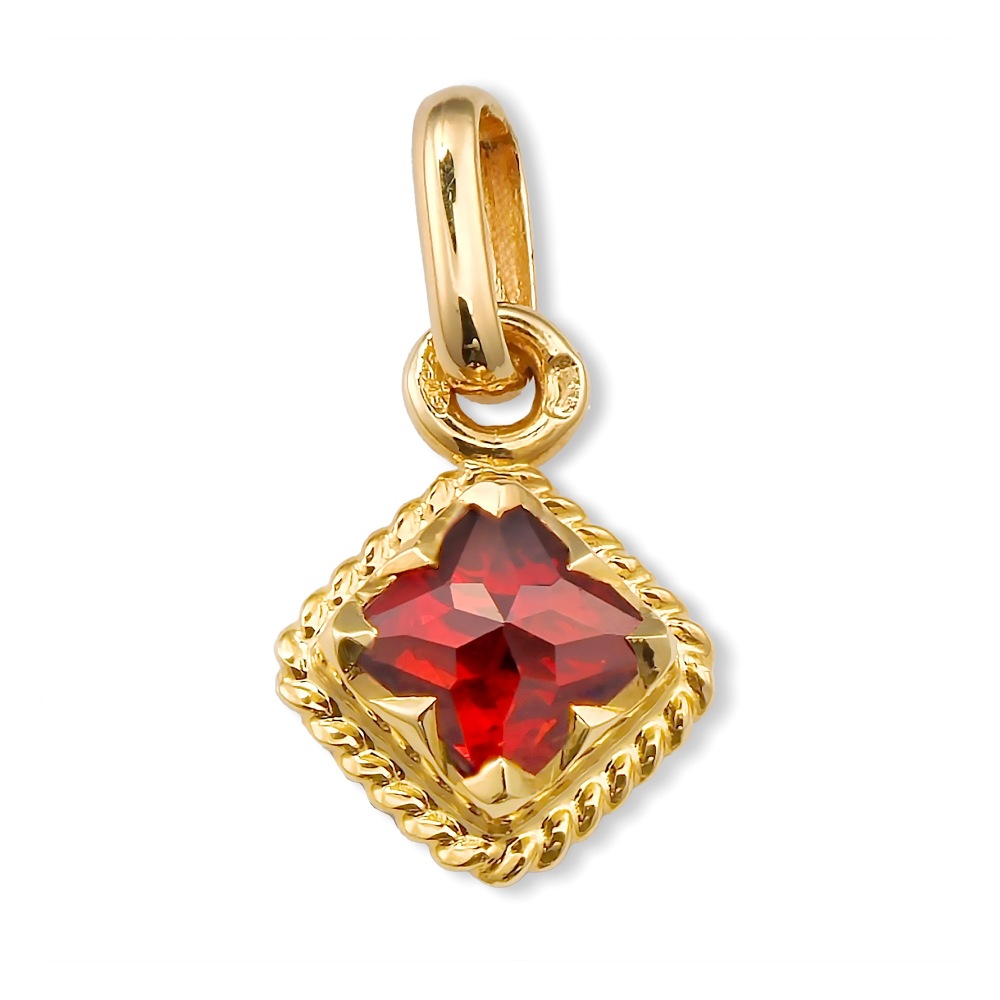 Pendentif Grenat Losange