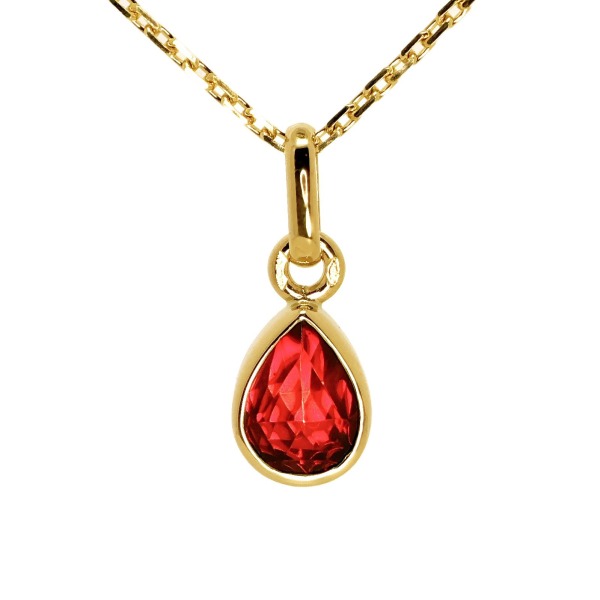 Pendentif Grenat Goutte