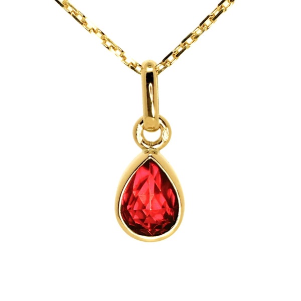 Pendentif Grenat Goutte