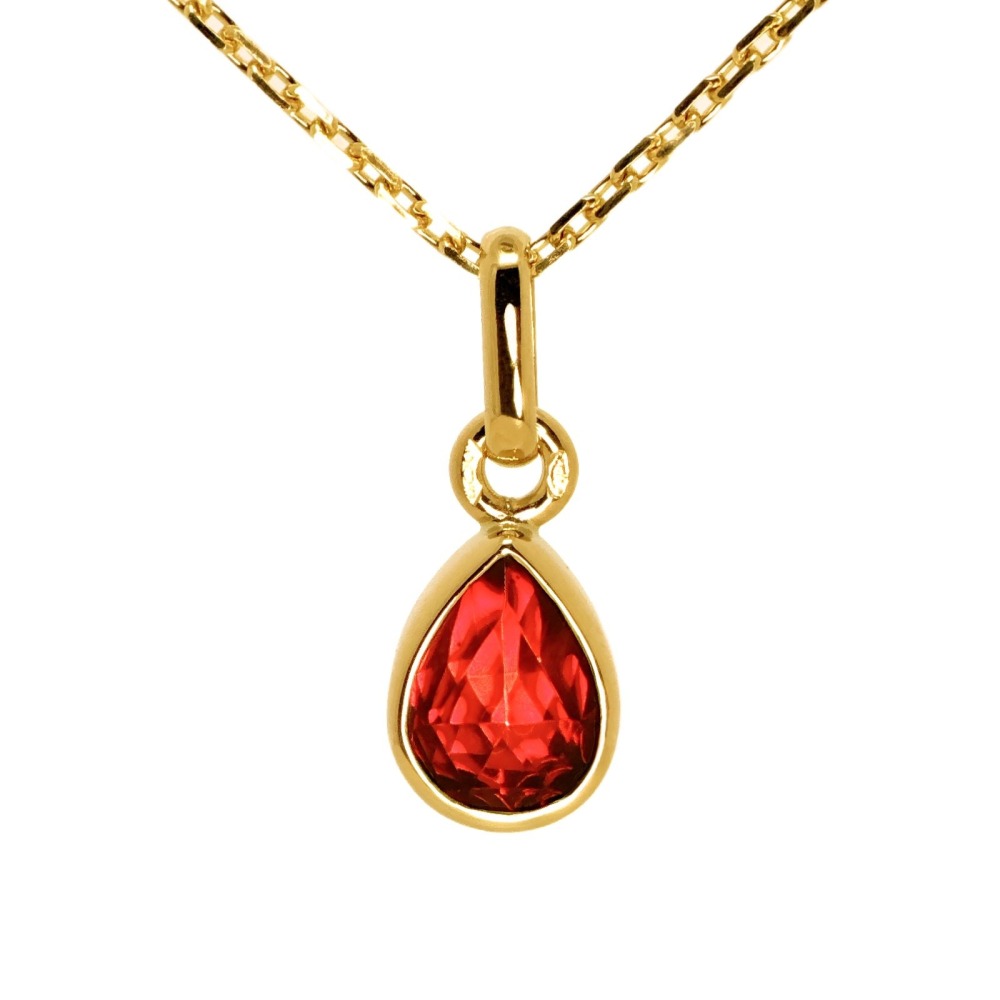 Pendentif Grenat Goutte