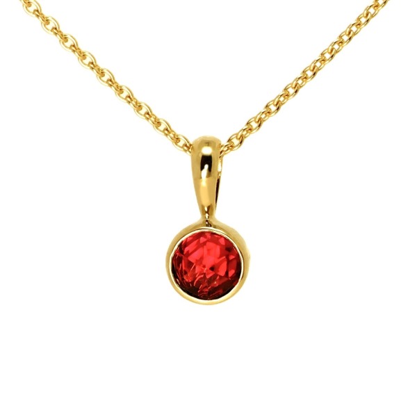 Pendentif Grenat Rond