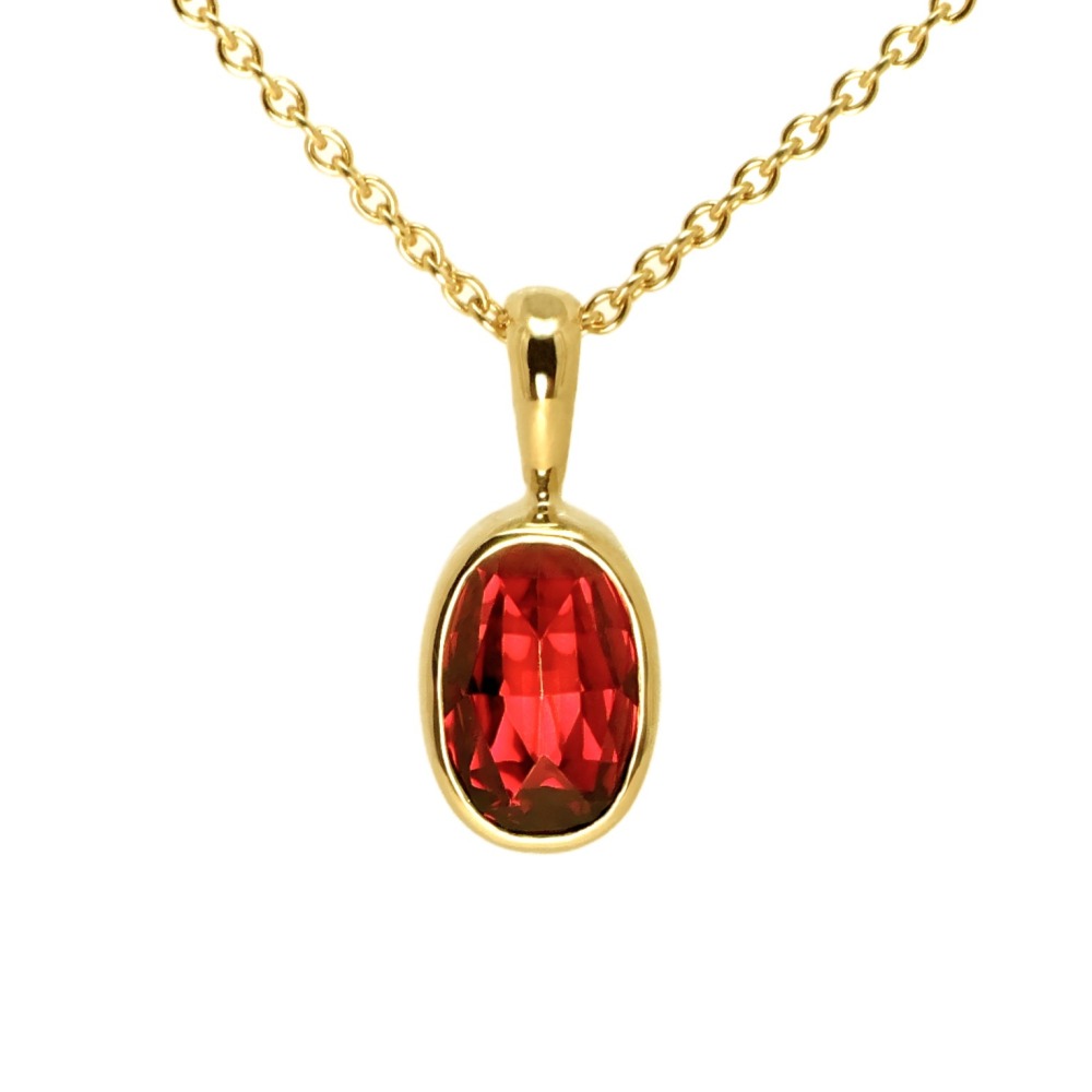 Pendentif Grenat Ovale