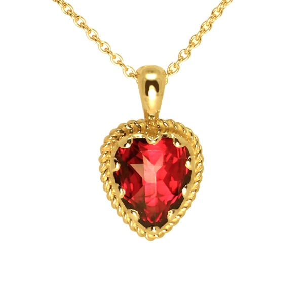Pendentif Grenat Cœur