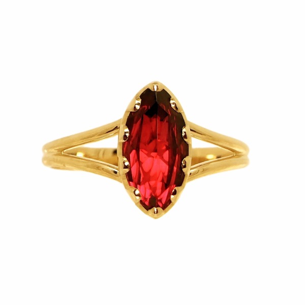 Bague Grenat Navette