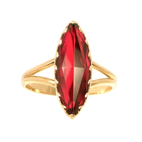 Bague Grenat Navette