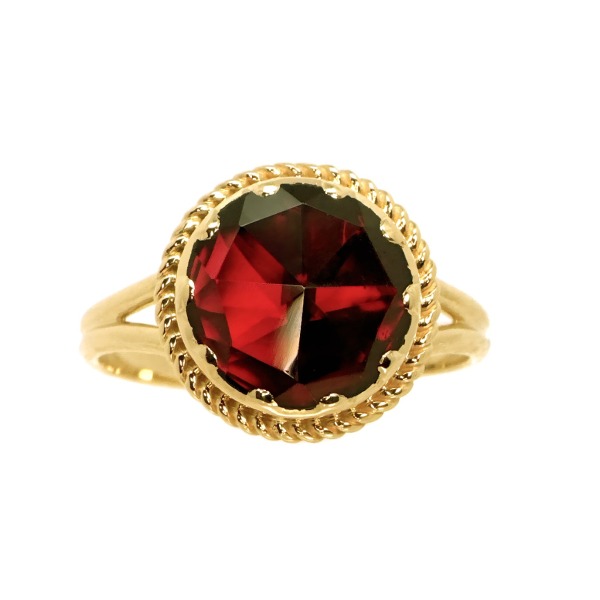 Bague Grenat Rond