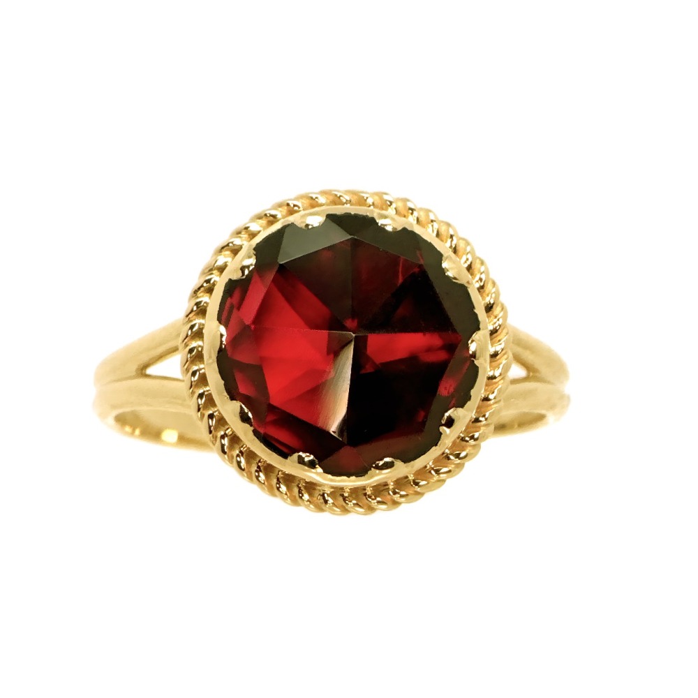 Bague Grenat Rond