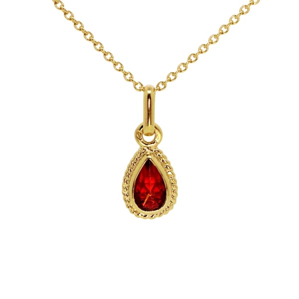 Pendentif Grenat Goutte