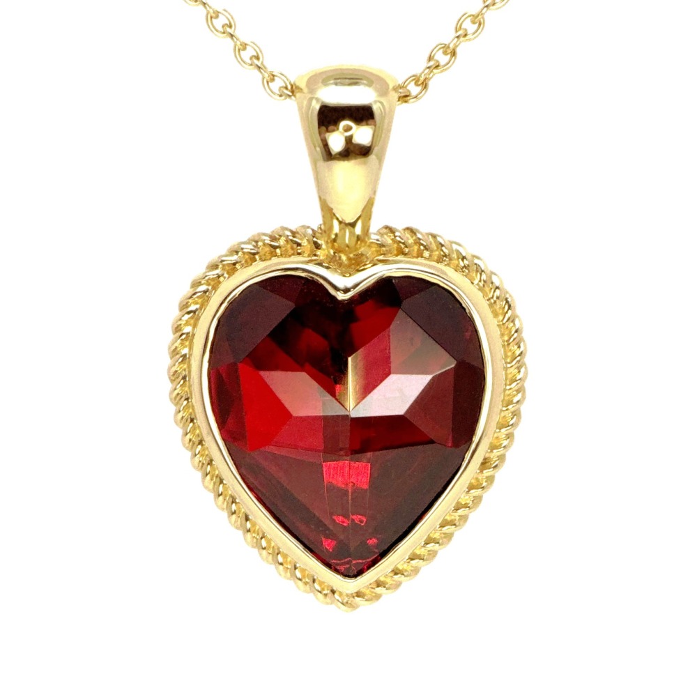 Pendentif Grenat Cœur
