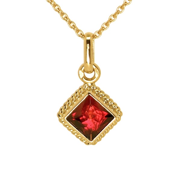 Pendentif Grenat Losange