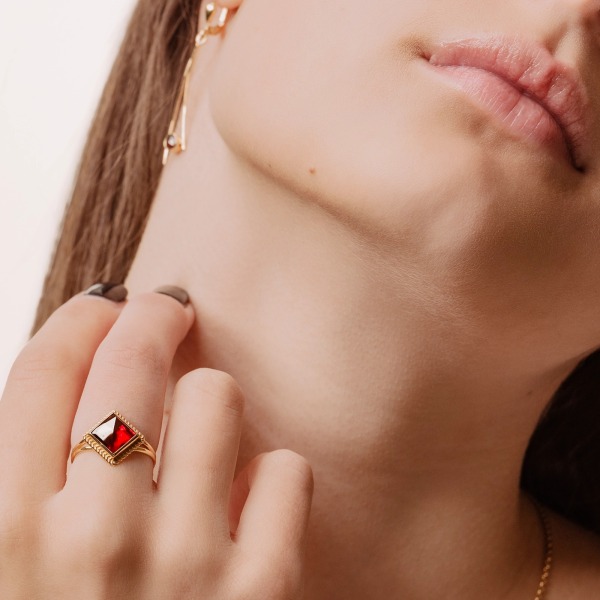Bague Grenat Losange