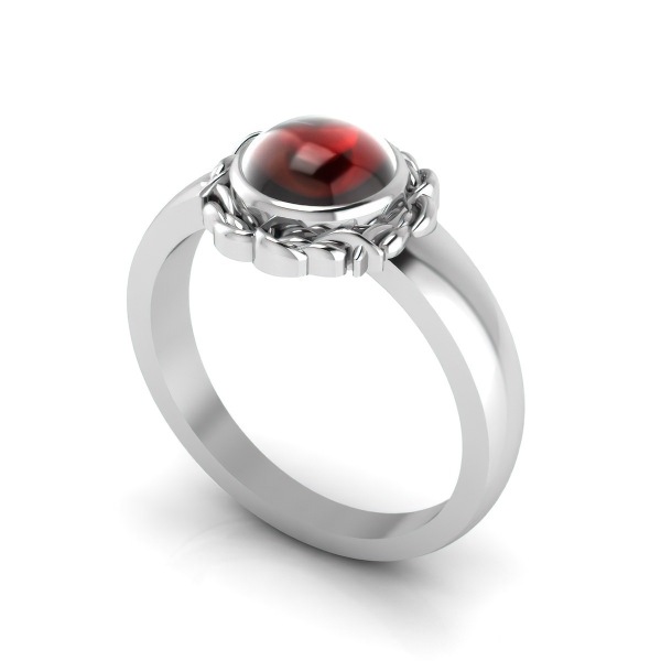 Bague Grenat Rond