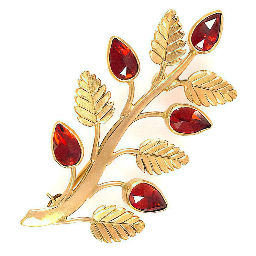 Broche Feuilles