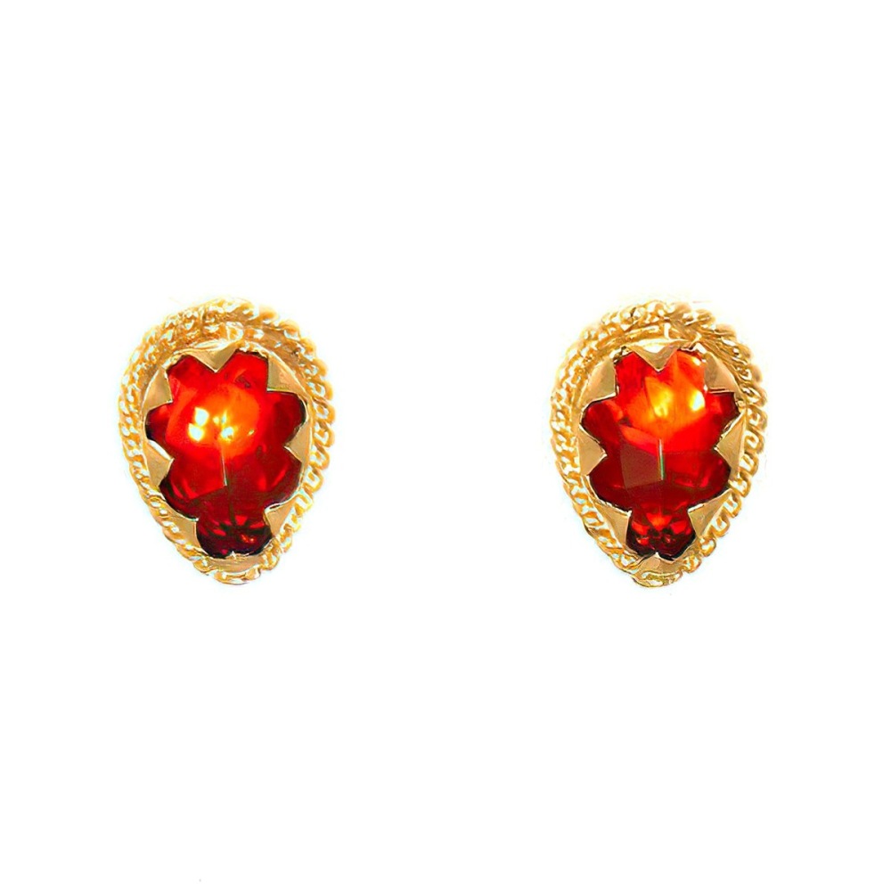 Boucles d'oreilles Grenat Goutte