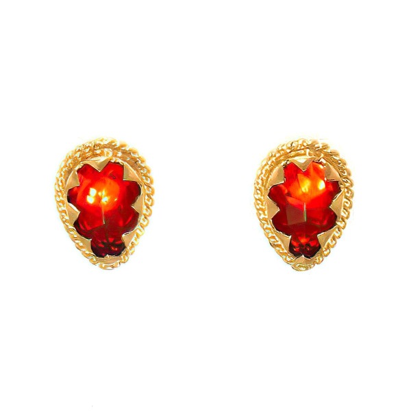 Boucles d'oreilles Grenat Goutte