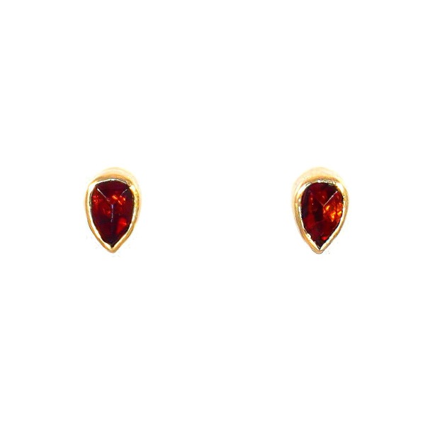 Boucles d'oreilles Grenat Goutte