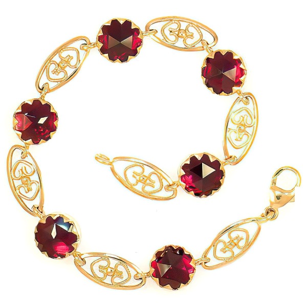 Bracelet Grenat et Filigranes