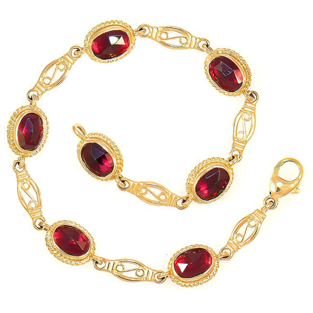 Bracelet Grenat et Filigranes