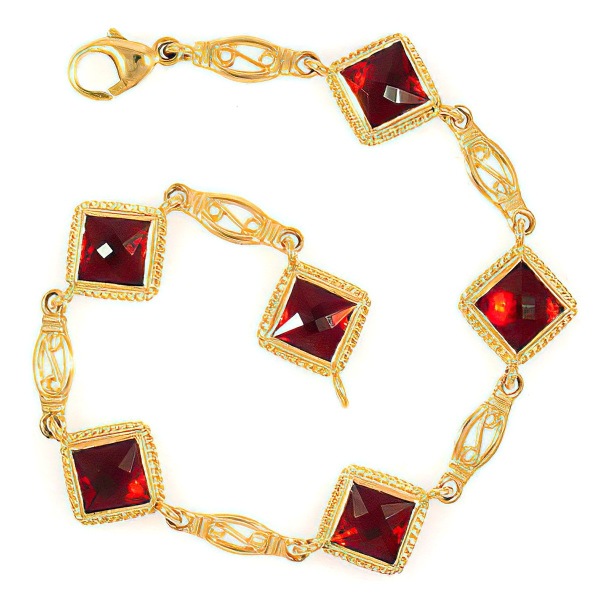 Bracelet Grenat et Filigranes