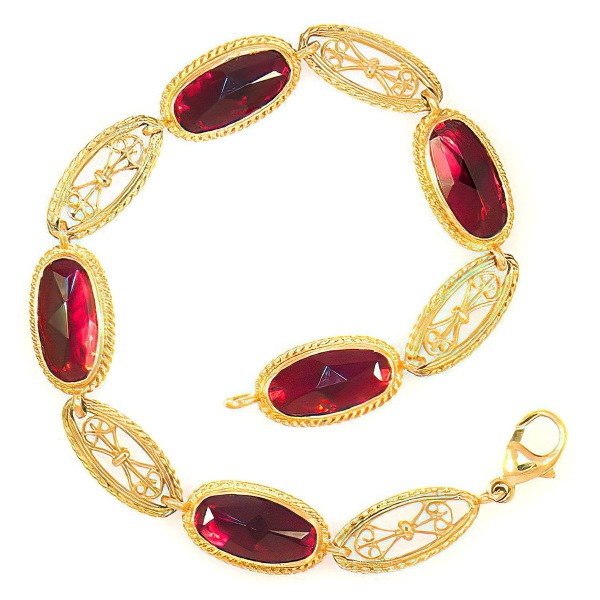 Bracelet Grenat et Filigranes