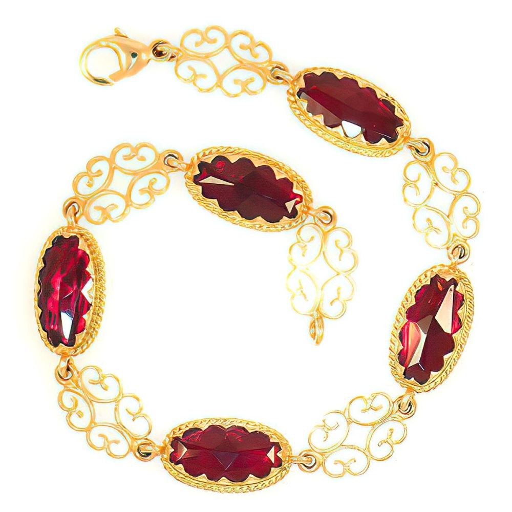 Bracelet Grenat et Filigranes