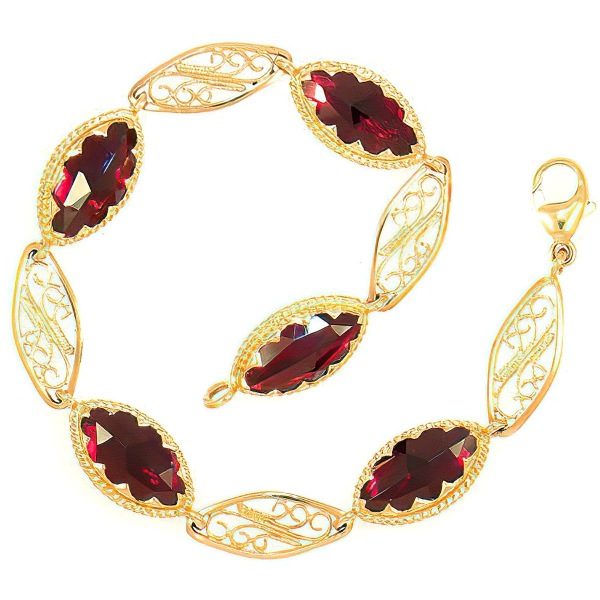 Bracelet Grenat et Filigranes