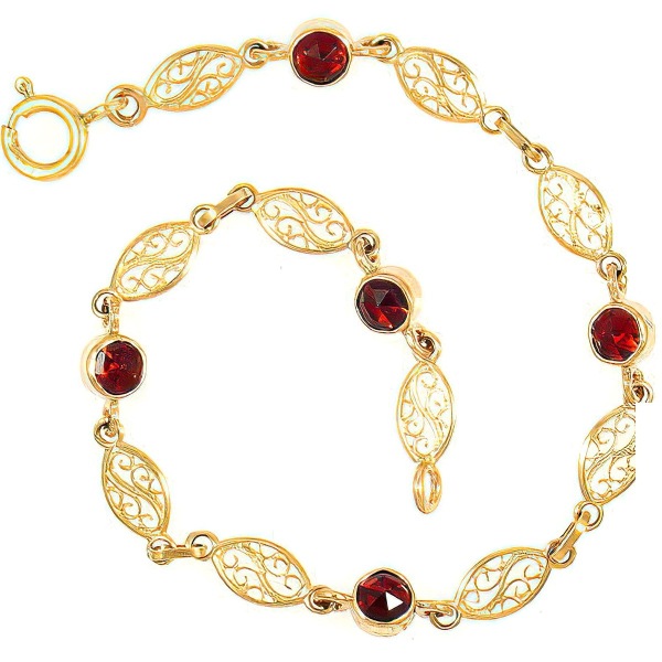 Bracelet Grenat et Filigranes