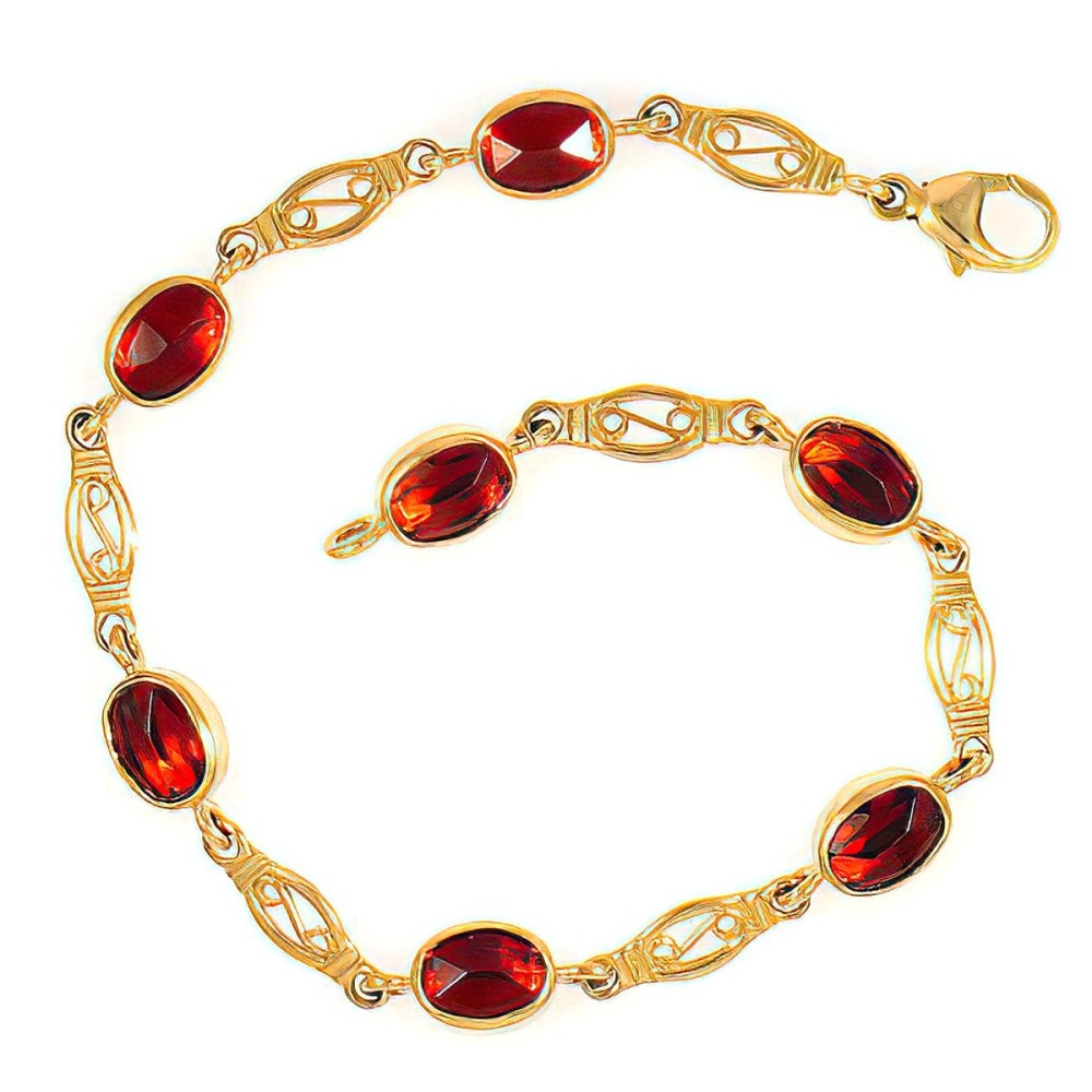 Bracelet Grenat et Filigranes