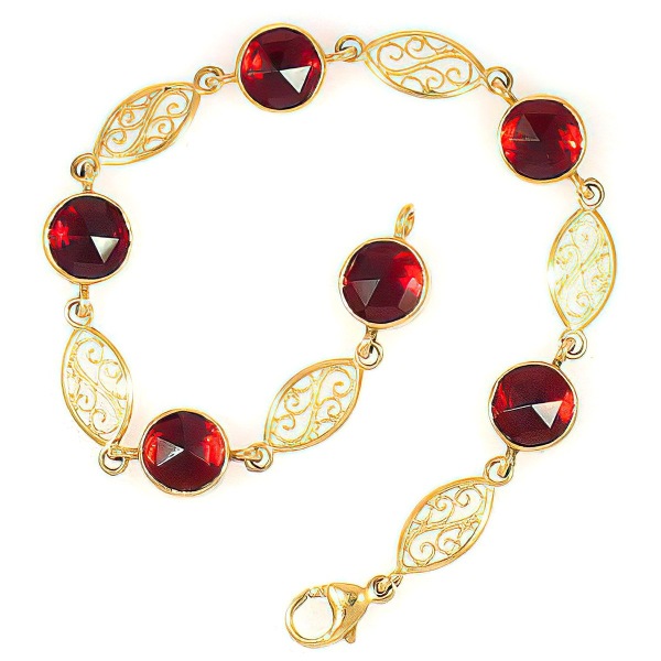 Bracelet Grenat et Filigranes