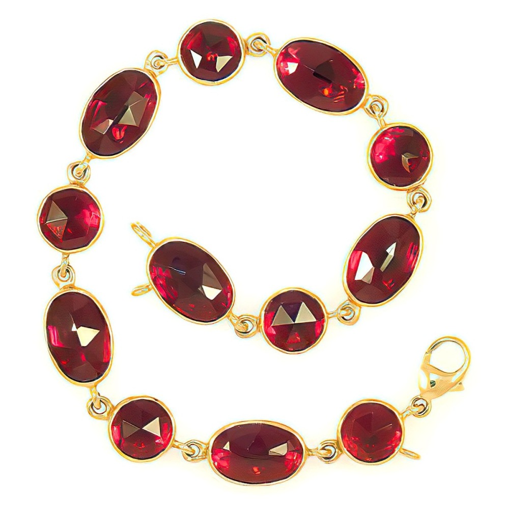 Bracelet Grenat Alterné