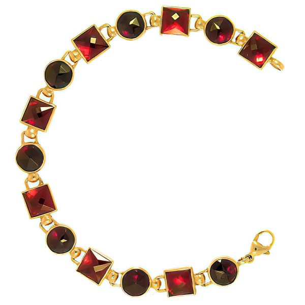 Bracelet Grenat Alterné