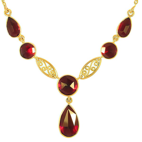 Collier Grenat et Filigranes