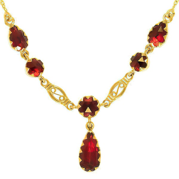 Collier Grenat et Filigranes