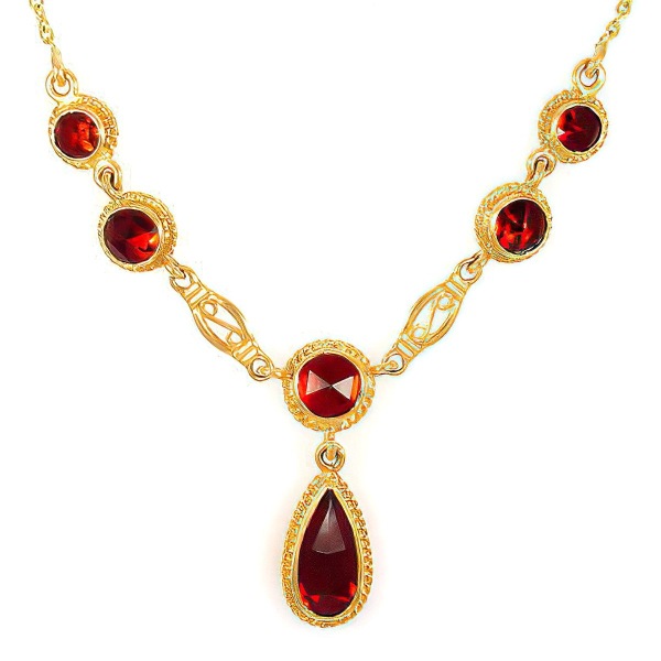 Collier Grenat et Filigranes