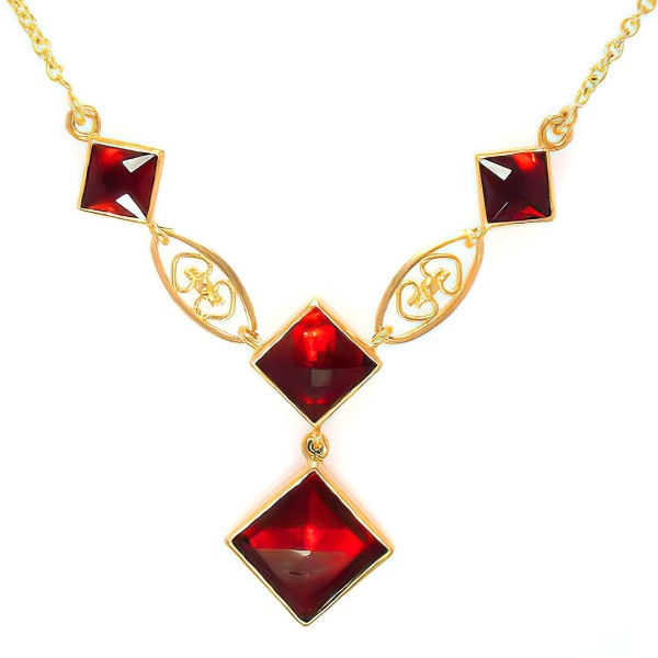 Collier Grenat et Filigranes
