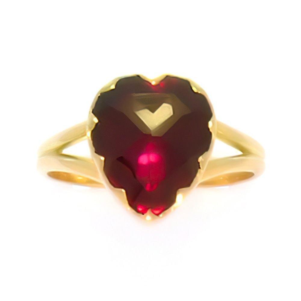 Bague Grenat Cœur