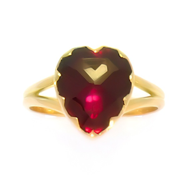 Bague Grenat Cœur