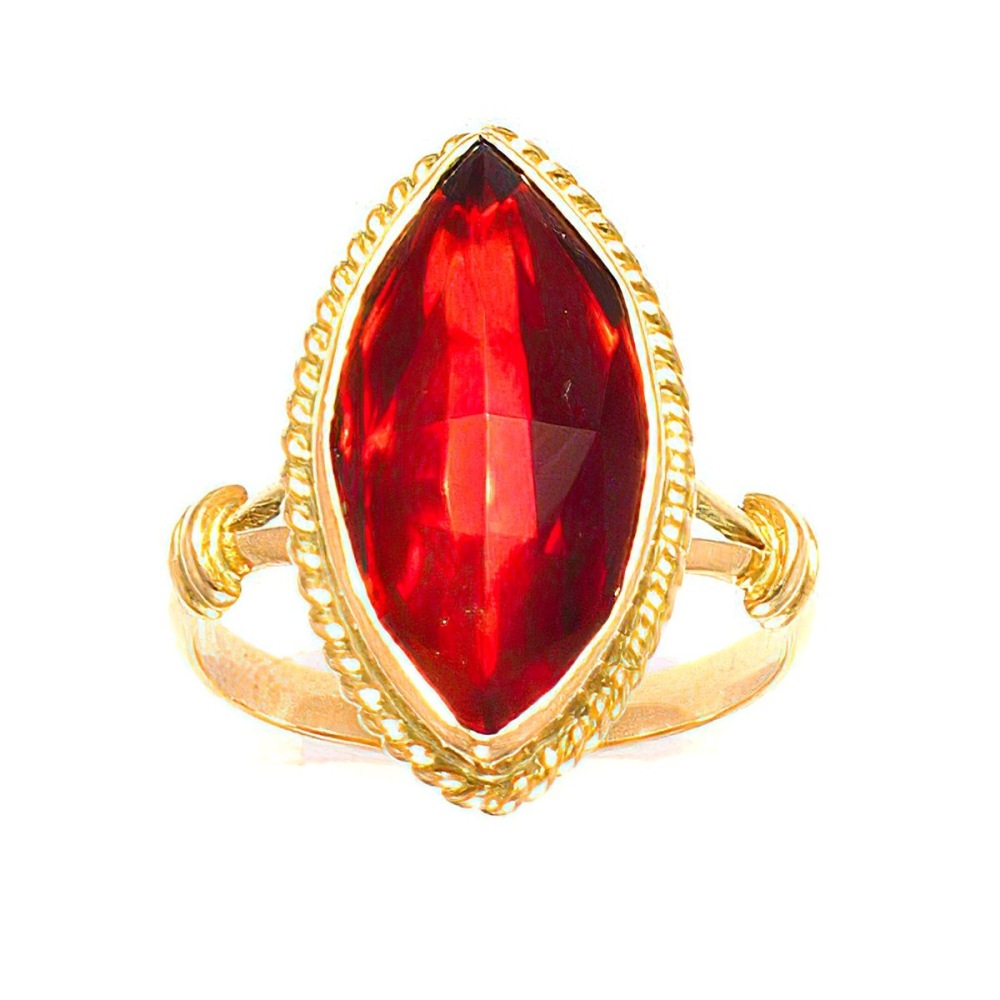Bague Grenat Navette