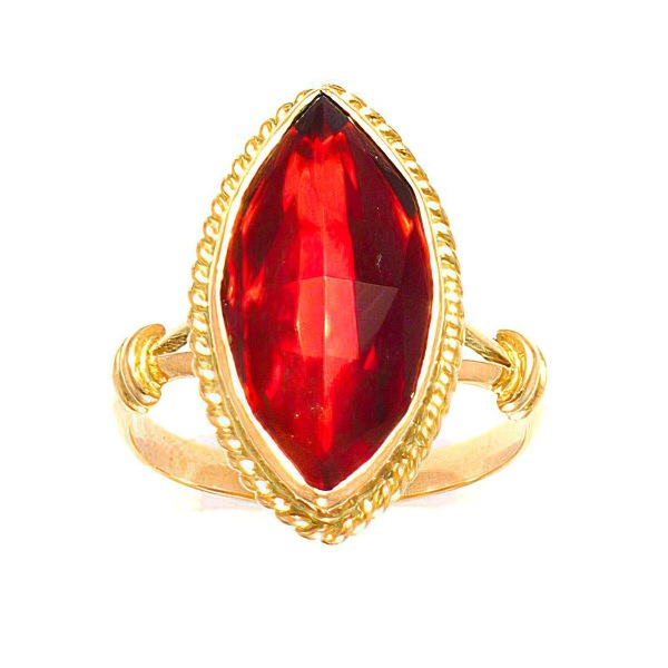 Bague Grenat Navette