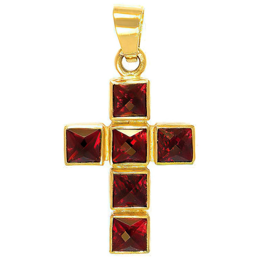 Croix Grenat Carrés