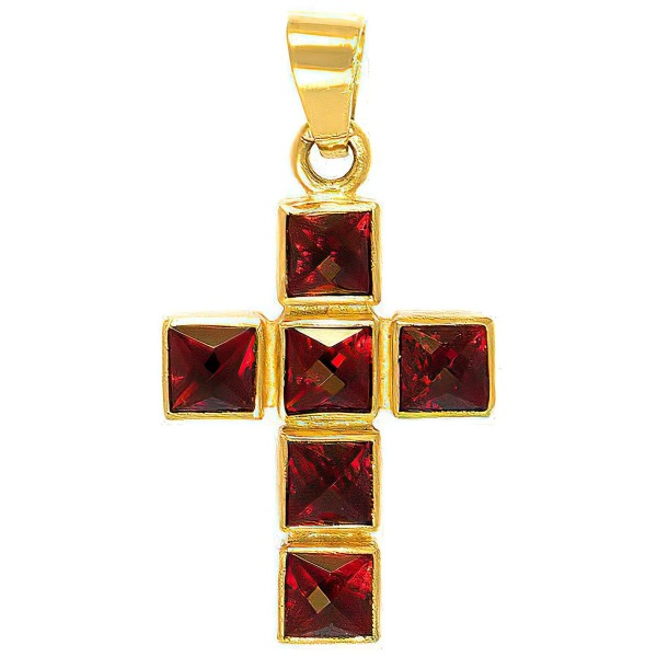 Croix Grenat Carrés