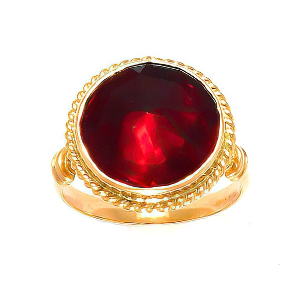 Bague Grenat Rond