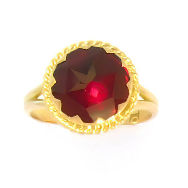 Bague Grenat Rond