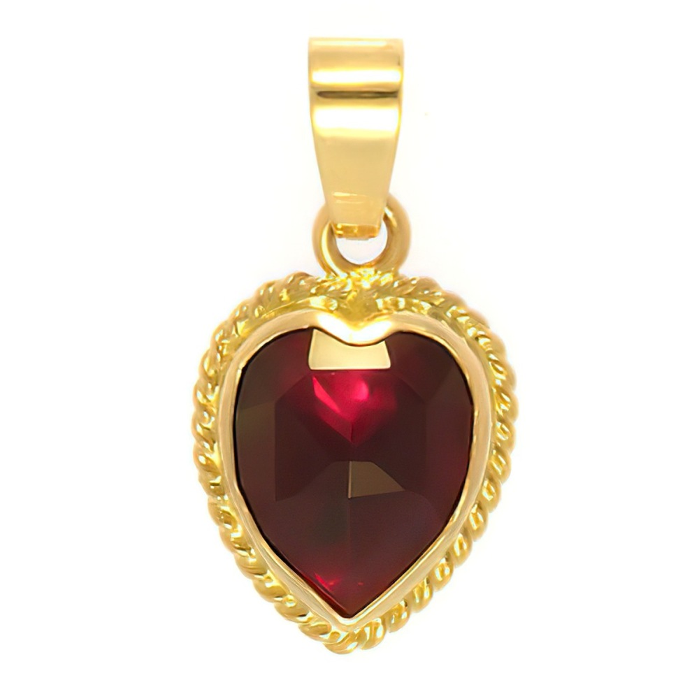 Pendentif Grenat Cœur
